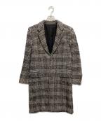 AMI Alexandre Mattiussiアミアレクサンドルマテュッシ）の古着「チェックコート」｜ブラック