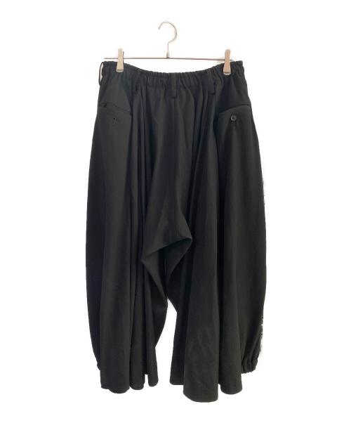 Yohji Yamamoto pour homme（ヨウジヤマモト プールオム）Yohji Yamamoto pour homme (ヨウジヤマモト プールオム) カラスパンツ シワギャバ ブラック サイズ:2の古着・服飾アイテム