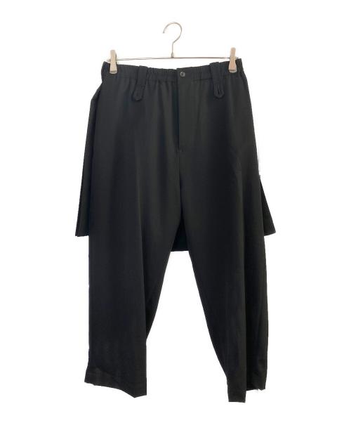 Yohji Yamamoto pour homme（ヨウジヤマモト プールオム）Yohji Yamamoto pour homme (ヨウジヤマモト プールオム) 後ろプリーツ細パンツ ブラック サイズ:2の古着・服飾アイテム