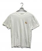 maison kitsuneメゾンキツネ）の古着「チラックスフォックス パッチ クラシック Tシャツ」｜ホワイト