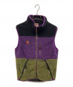 NIKE ACGナイキエーシージー）の古着「フリースベスト」｜ブラック×パープル