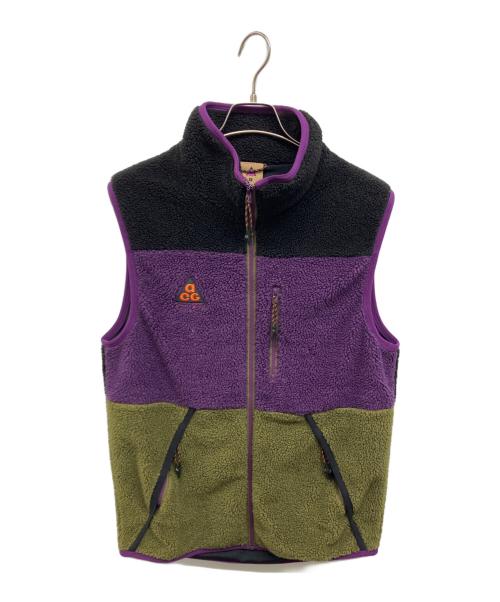 NIKE ACG（ナイキエーシージー）NIKE ACG (ナイキエーシージー) フリースベスト ブラック×パープル サイズ:Sの古着・服飾アイテム