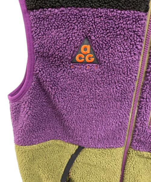 NIKE ACG（ナイキエーシージー）NIKE ACG (ナイキエーシージー) フリースベスト ブラック×パープル サイズ:Sの古着・服飾アイテム