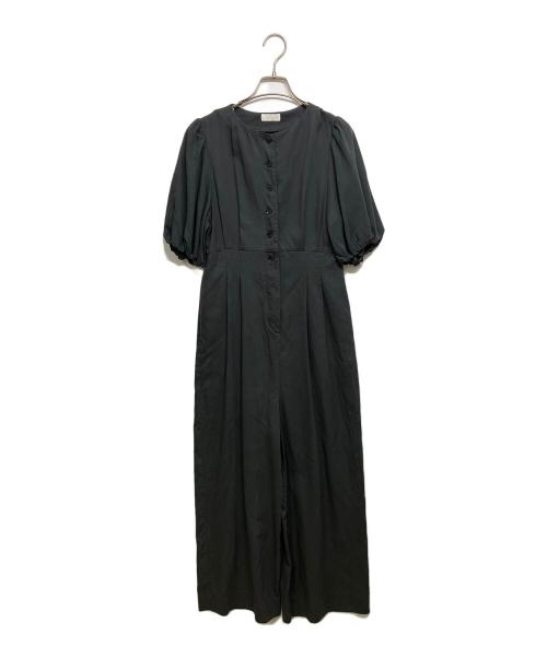 BALLSEY（ボールジィ）BALLSEY (ボールジィ) セルロースツイル パフスリーブオールインワン ブラック サイズ:34の古着・服飾アイテム
