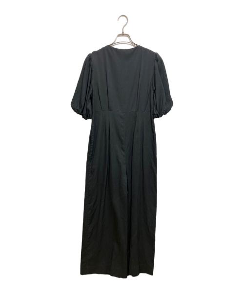 BALLSEY（ボールジィ）BALLSEY (ボールジィ) セルロースツイル パフスリーブオールインワン ブラック サイズ:34の古着・服飾アイテム