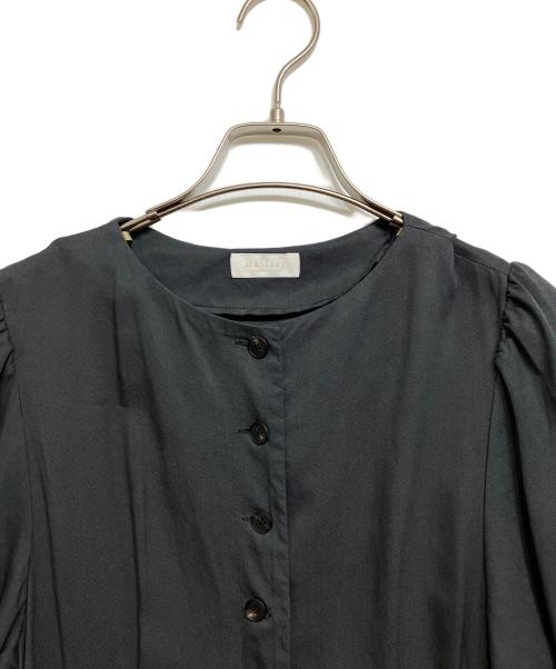 BALLSEY（ボールジィ）BALLSEY (ボールジィ) セルロースツイル パフスリーブオールインワン ブラック サイズ:34の古着・服飾アイテム