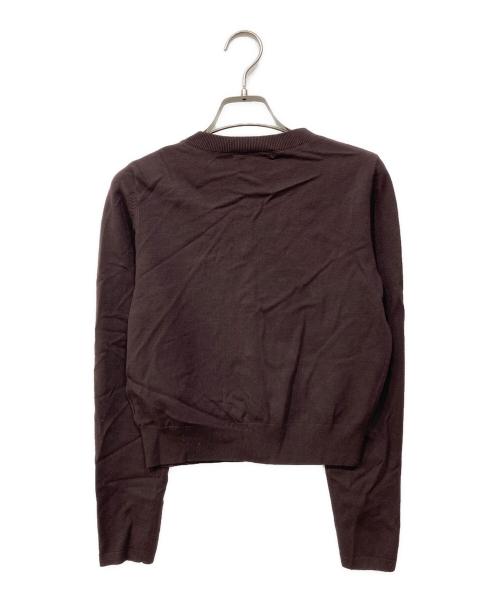 Snidel（スナイデル）Snidel (スナイデル) フラワーモチーフワンポイントカーディガン ブラウン サイズ:Freeの古着・服飾アイテム