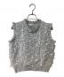 furfur（ファーファー）の古着「リボンマテリアルニットベスト」｜グレー