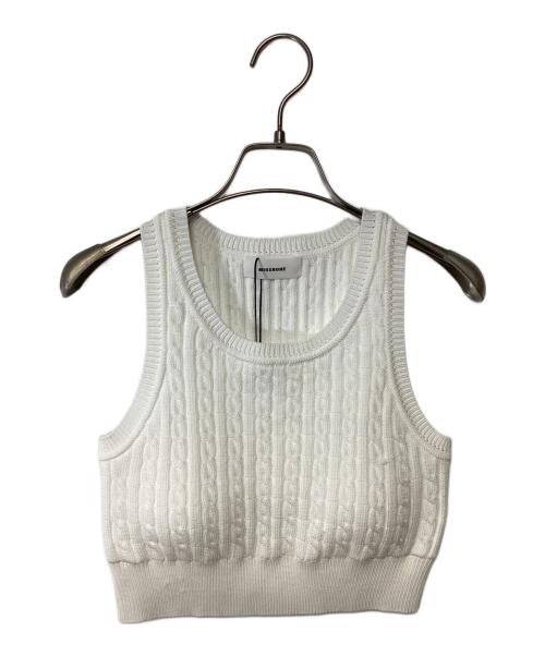 MIESROHE（ミースロエ）MIESROHE (ミースロエ) washableカップインケーブルニットビスチェ ホワイト サイズ:F 未使用品の古着・服飾アイテム