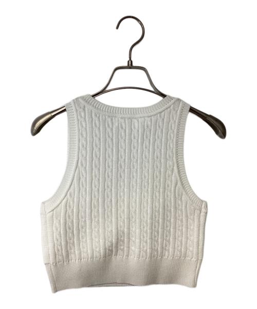 MIESROHE（ミースロエ）MIESROHE (ミースロエ) washableカップインケーブルニットビスチェ ホワイト サイズ:F 未使用品の古着・服飾アイテム
