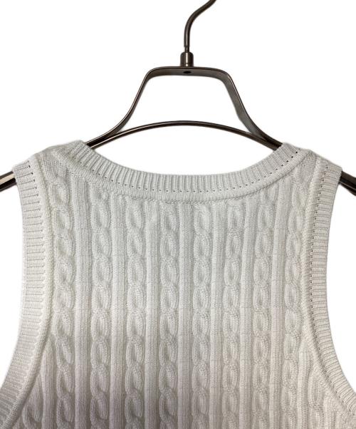 MIESROHE（ミースロエ）MIESROHE (ミースロエ) washableカップインケーブルニットビスチェ ホワイト サイズ:F 未使用品の古着・服飾アイテム