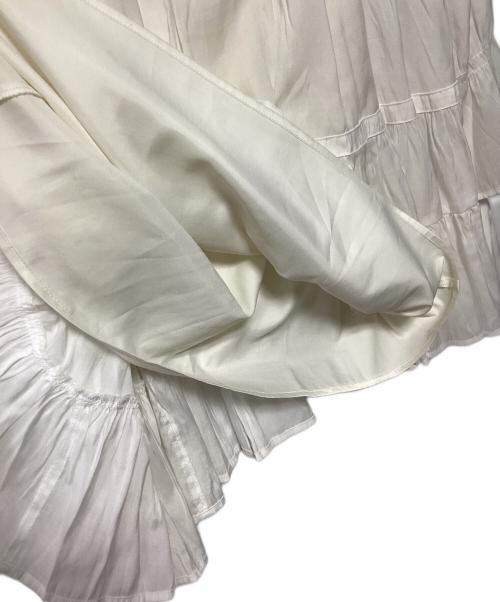 Snidel（スナイデル）Snidel (スナイデル) コットンライクラッフルカラーチュニック ホワイト サイズ:Fの古着・服飾アイテム