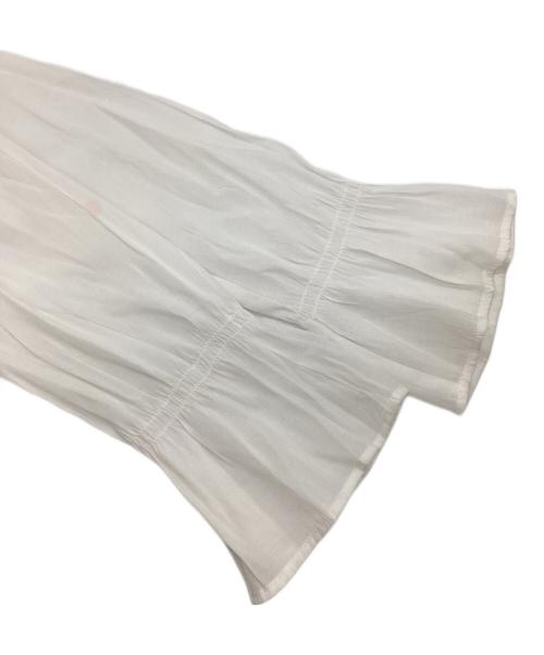 Snidel（スナイデル）Snidel (スナイデル) コットンライクラッフルカラーチュニック ホワイト サイズ:Fの古着・服飾アイテム