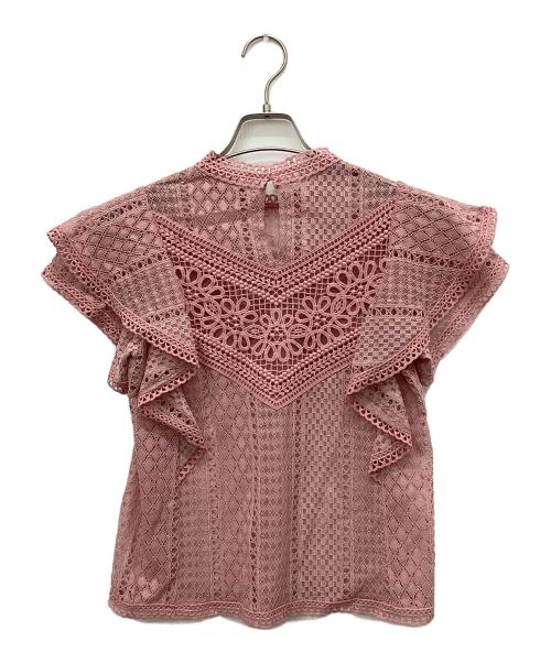 ANAYI（アナイ）ANAYI (アナイ) キカレーススタンドネックブラウス ピンク サイズ:38の古着・服飾アイテム