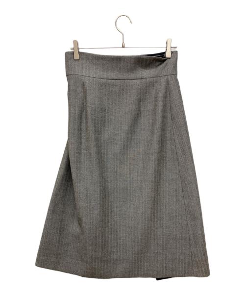 ADORE（アドーア）ADORE (アドーア) クリアヘリンボーンラップ風スカート グレー サイズ:38の古着・服飾アイテム