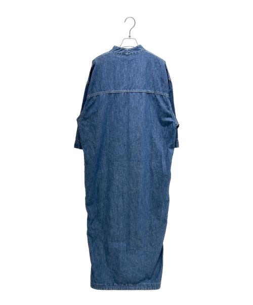 VALENTINO（ヴァレンティノ）VALENTINO (ヴァレンティノ) 半袖デニムロングワンピース インディゴ サイズ:40の古着・服飾アイテム
