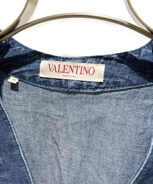 VALENTINO（ヴァレンティノ）VALENTINO (ヴァレンティノ) 半袖デニムロングワンピース インディゴ サイズ:40の古着・服飾アイテム