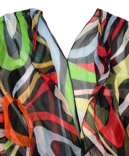 Emilio Pucci（エミリオ プッチ）Emilio Pucci (エミリオ プッチ) Marmo long georgette beach dress マルチカラー サイズ:Sの古着・服飾アイテム