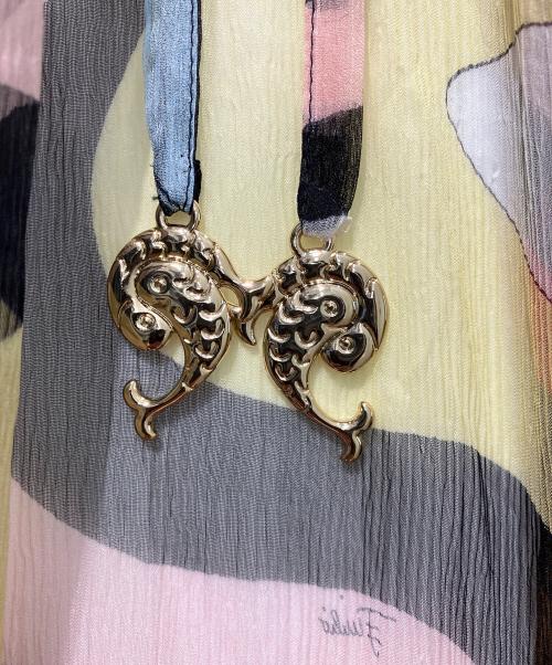 Emilio Pucci（エミリオ プッチ）Emilio Pucci (エミリオ プッチ) Marmo long georgette beach dress マルチカラー サイズ:Sの古着・服飾アイテム