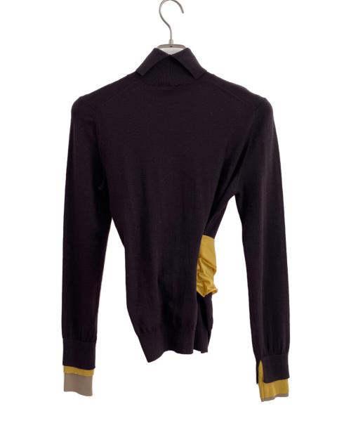 FENDI（フェンディ）FENDI (フェンディ) ウエストベルトタートルネックニット パープル サイズ:38の古着・服飾アイテム
