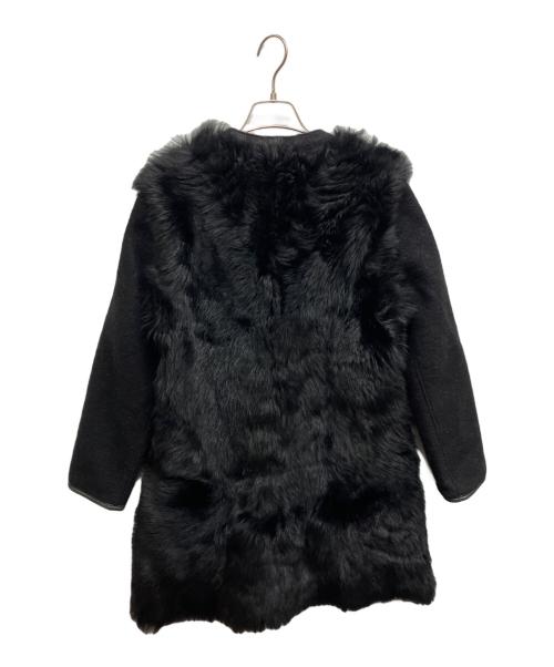 EFFE BEAMS（エッフェ ビームス）EFFE BEAMS (エッフェ ビームス) コンビノーカラーコート ブラック サイズ:36の古着・服飾アイテム