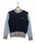 MAISON KITSUNE（メゾンキツネ）の古着「BABY FOX PATCH COLOR BLOCK JUMPERP」｜ネイビー