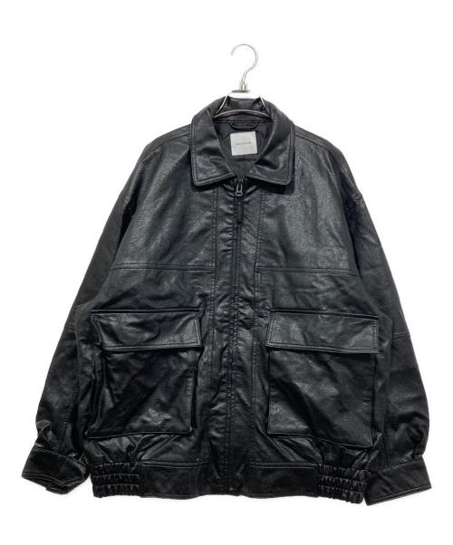 FREAK'S STORE（フリークスストア）FREAK'S STORE (フリークストア) フェイクレザージャケット ブラック サイズ:Lの古着・服飾アイテム