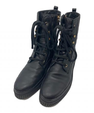 中古・古着通販】TOD'S (トッズ) キルティングブーツ ブラック サイズ