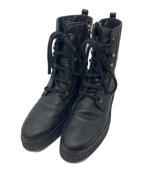 TOD'S（トッズ）TOD'S (トッズ) キルティングブーツ ブラック サイズ:39の古着・服飾アイテム