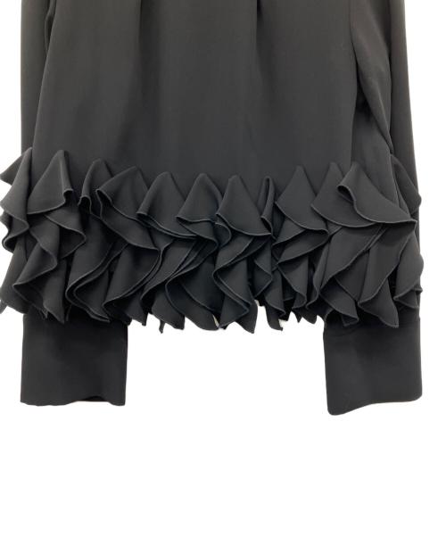 Loulou Willoughby（ルルウィルビー）Loulou Willoughby (ルルウィルビー) ラッフルコサージュブラウス ブラック サイズ:2の古着・服飾アイテム