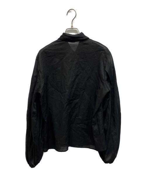 MUSE de Deuxieme Classe（ミューズ ドゥーズィエム クラス）MUSE de Deuxieme Classe (ミューズ ドゥーズィエム クラス) cotton voile ギャザー ブラウス ブラック サイズ:Freeの古着・服飾アイテム