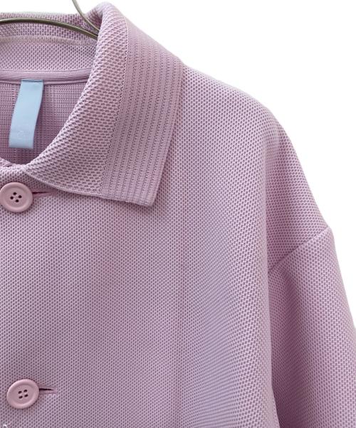 CFCL（シーエフシーエル）CFCL (シーエフシーエル) MESH STAND FALL COLLAR LONG COAT ピンク サイズ:3の古着・服飾アイテム