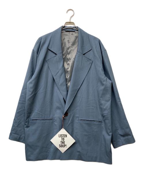 Edwina Horl（エドウィナ ホール）Edwina Horl (エドウィナ ホール) jacke  die poesie des stoffwechsels オーバーサイズジャケット ブルー サイズ:Mの古着・服飾アイテム