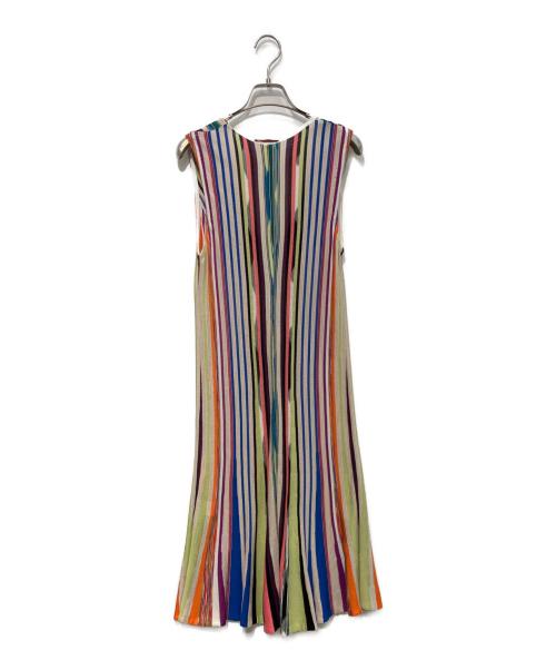 missoni（ミッソーニ）missoni (ミッソーニ) ストライプワンピース マルチカラー サイズ:40の古着・服飾アイテム