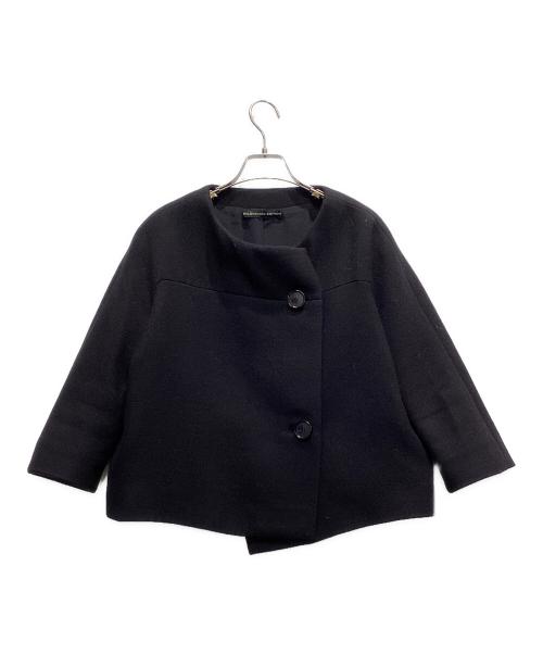 BALENCIAGA（バレンシアガ）BALENCIAGA (バレンシアガ) ノーカラーウールジャケット ブラック サイズ:38の古着・服飾アイテム