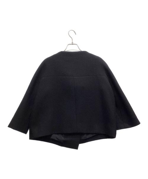 BALENCIAGA（バレンシアガ）BALENCIAGA (バレンシアガ) ノーカラーウールジャケット ブラック サイズ:38の古着・服飾アイテム