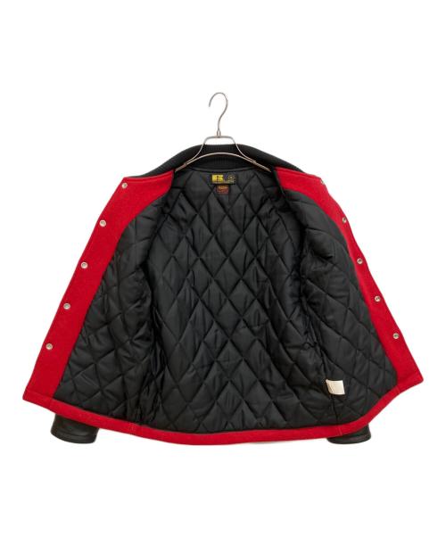 RUSSELL ATHLETIC（ラッセルアスレチック）RUSSELL ATHLETIC (ラッセルアスレチック) BLACKTOP MOTORCYCLE (ブラックトップモーターサイクル) スタジャン レッド×ブラック サイズ:Sの古着・服飾アイテム