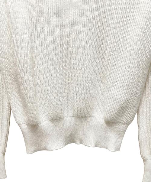 PRADA（プラダ）PRADA (プラダ) コットンクルーネックセーター ホワイト サイズ:44の古着・服飾アイテム