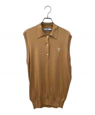 中古・古着通販】PRADA (プラダ) シルクノースリーブポロシャツ