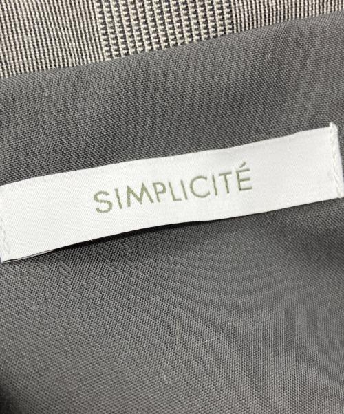SIMPLICITE（シンプリシテ）simplicite (シンプリシテ) ウールライクトロWフロントブレザー グレー サイズ:Freeの古着・服飾アイテム