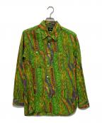 Needlesニードルズ）の古着「Work Shirt-India Cotton Broadcloth Printed」｜グリーン