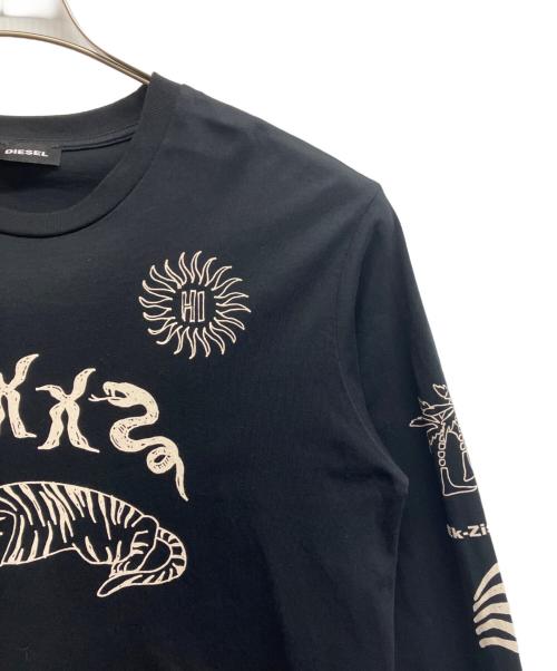 DIESEL（ディーゼル）DIESEL (ディーゼル) 長袖カットソー ブラック サイズ:XSの古着・服飾アイテム