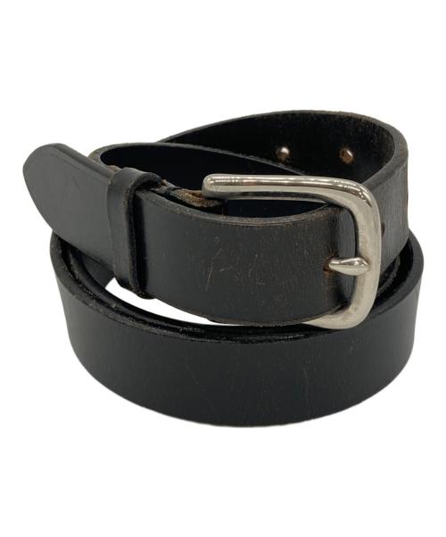 Whitehouse Cox（ホワイトハウスコックス）Whitehouse Cox (ホワイトハウスコックス) レザーベルト ブラック サイズ:SIZE　34/85の古着・服飾アイテム