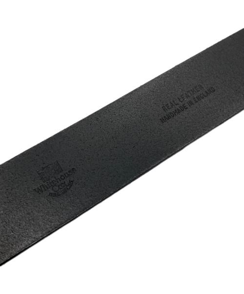Whitehouse Cox（ホワイトハウスコックス）Whitehouse Cox (ホワイトハウスコックス) レザーベルト ブラック サイズ:SIZE　34/85の古着・服飾アイテム
