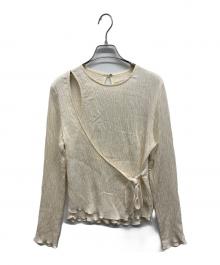 Sea Room lynn（シールームリン）の古着「Shineクレープカシュクールブラウス」｜アイボリー