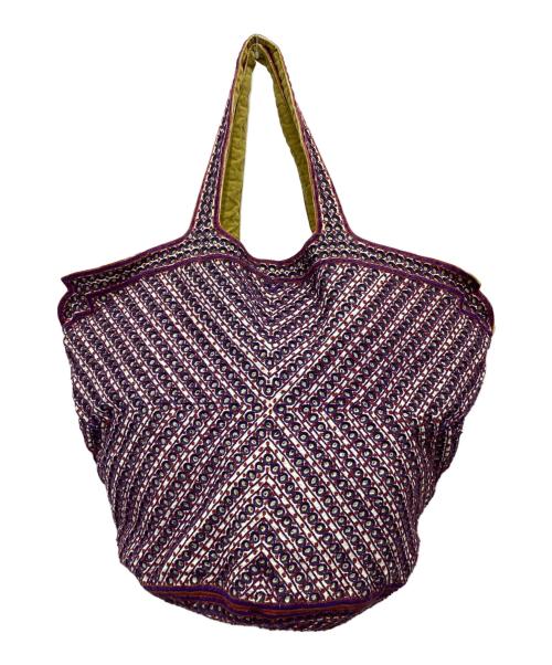 babaghuri（ババグーリ）babaghuri (ババグーリ) シンディ刺繍のバッグ パープルの古着・服飾アイテム