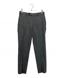 green label relaxing（グリーンレーベルリラクシング）の古着「A+ TWPU トロピカル無地 スリム スラックス」｜グレー