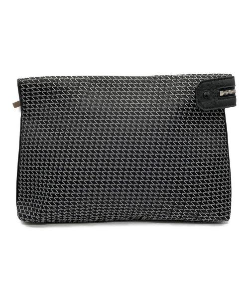 Valextra（ヴァレクストラ）Valextra (ヴァレクストラ) クラッチバッグ ブラック×ホワイトの古着・服飾アイテム