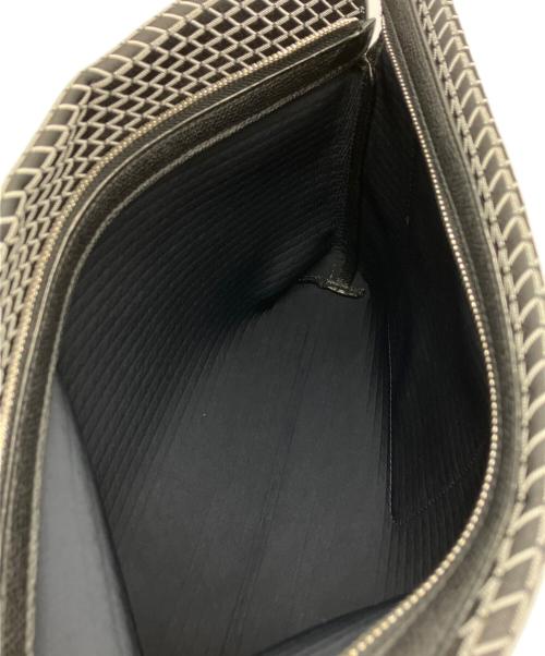 Valextra（ヴァレクストラ）Valextra (ヴァレクストラ) クラッチバッグ ブラック×ホワイトの古着・服飾アイテム