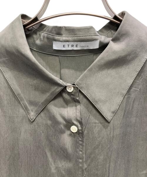 ETRE TOKYO（エトレトウキョウ）ETRE TOKYO (エトレトウキョウ) カフスカットオフキュプラシャツ グレー サイズ:FREEの古着・服飾アイテム